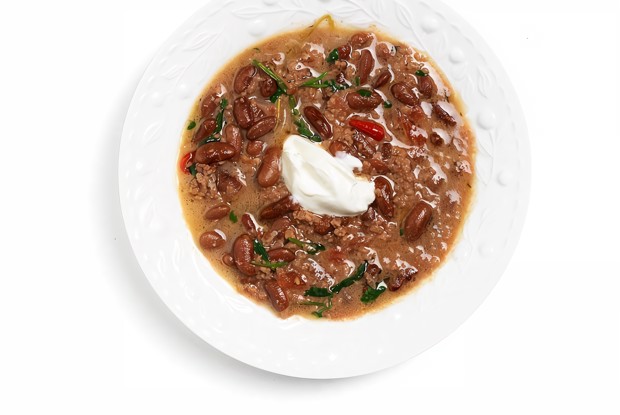 Пестрая фасоль кидни со свининой