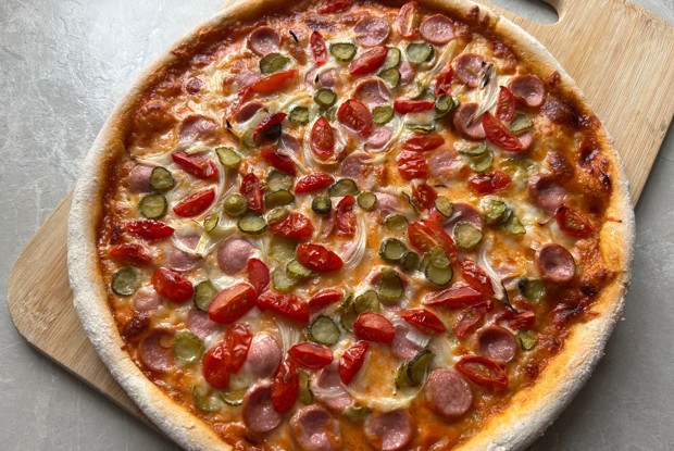 Пицца по-домашнему на дрожжевом тесте