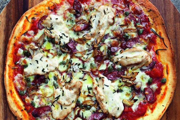 Пицца с цесаркой с ароматом барбекю