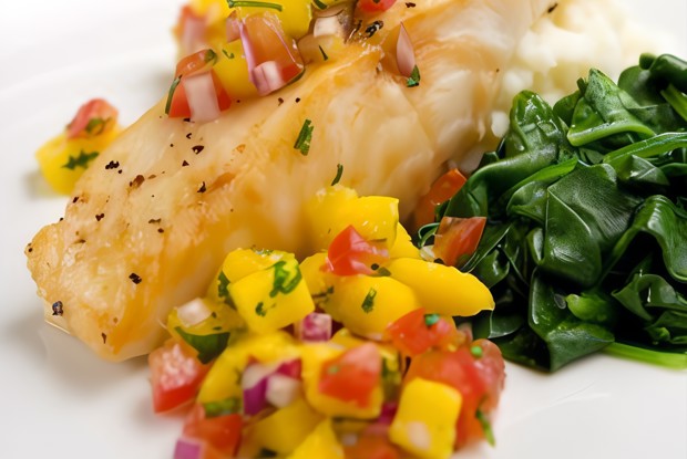 Пикша под кисло-сладким соусом