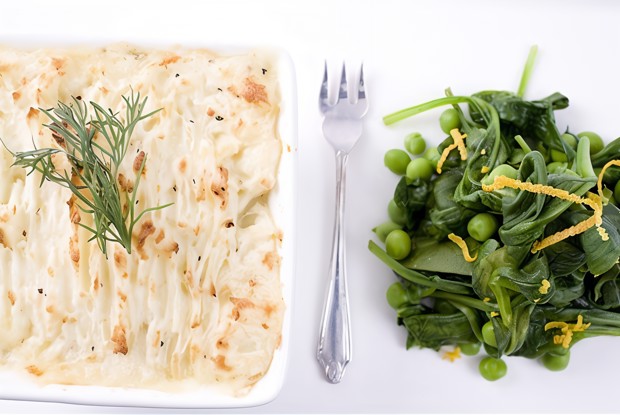 Пирог из картофеля и трески