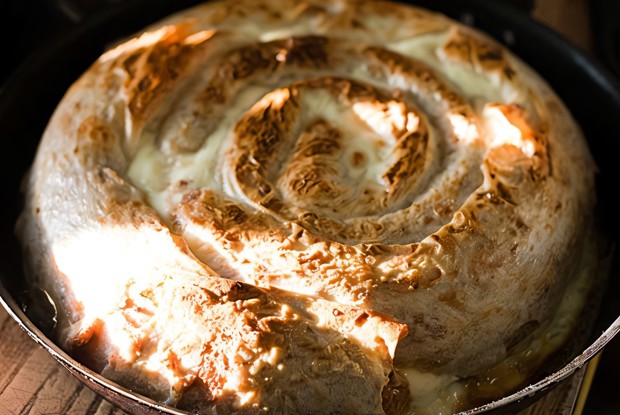 Пирог из лаваша с мясной начинкой