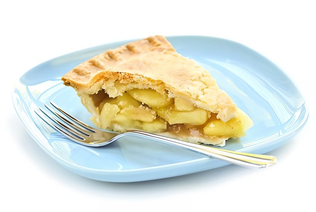 Пирог из песочного теста с зелеными яблоками