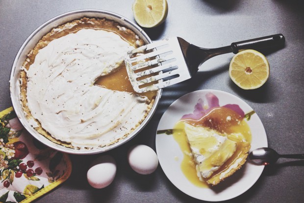 Пирог лимонный с меренгой