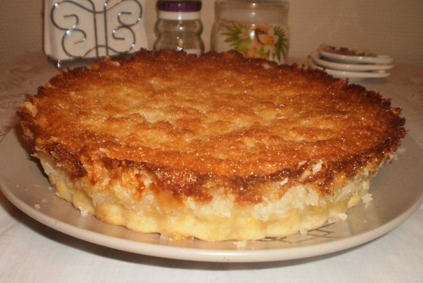 Пирог с ананасами под кокосовой заливкой «Райское наслаждение»