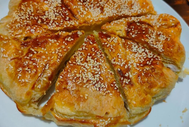 Пирог с курицей и баклажаном
