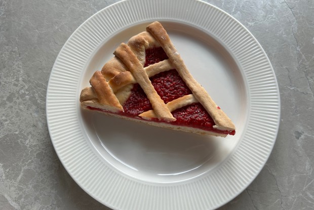 Пирог с малиной