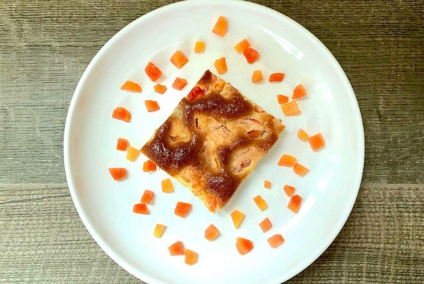 Пирог с папайей, киви и бананами