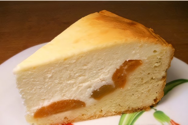 Пирог с творогом и абрикосами