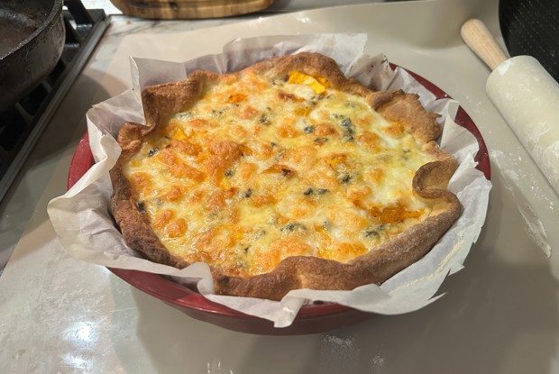 Пирог с тыквой и сыром