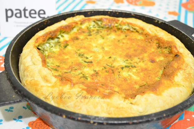 Пирог с зеленью и творогом