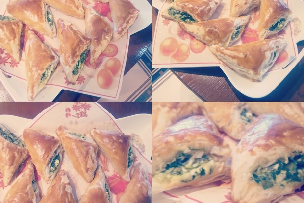 Пирожки с фетой и шпинатом (Spanakotiropita)