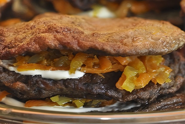 Пирожные из печени с овощей