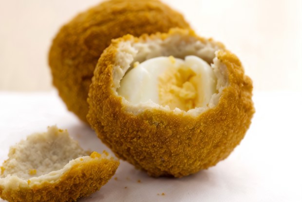 Пышки с яйцом