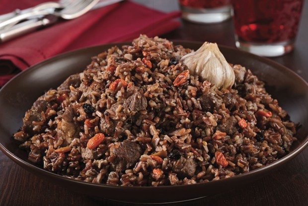 Плов из баранины с ягодами годжи