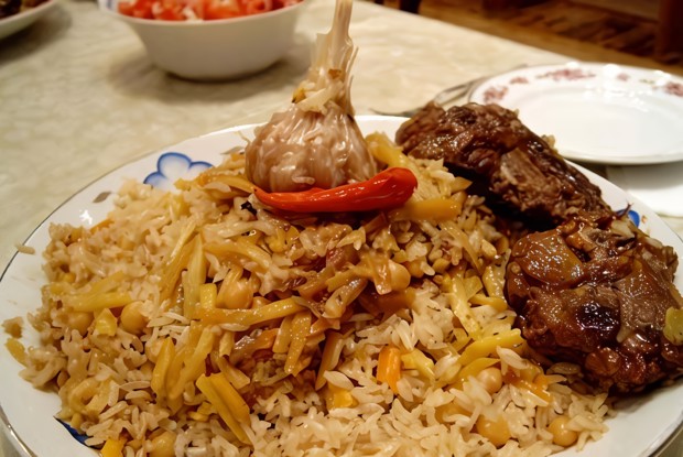 Плов из говядины с капустой