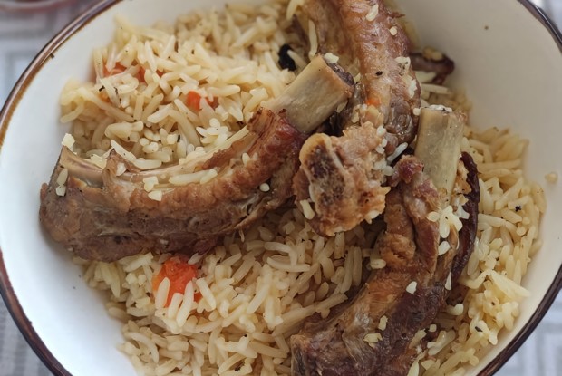 Плов со свиными ребрышками