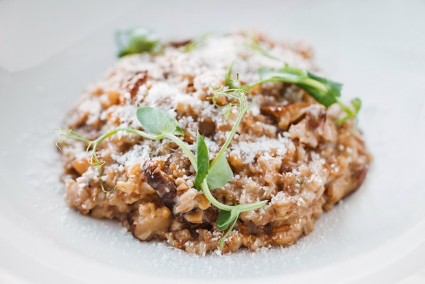 Полба с белыми грибами