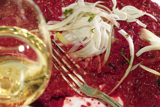 Полба со свеклой и хреном