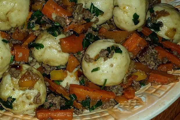 Полтавские галушки с мясом