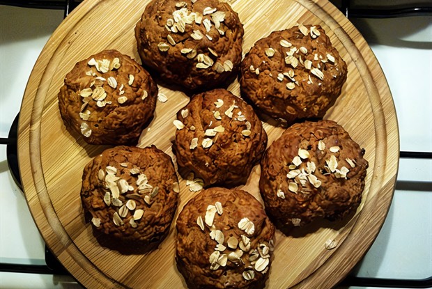 Постные банановые булочки