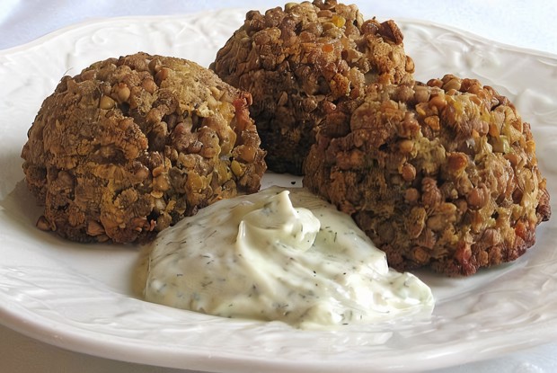 Постные гречневые тефтели с грибами