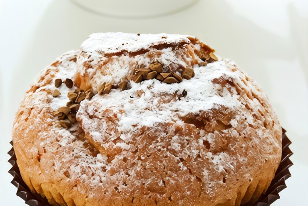 Постные кофейные маффины с миндалем