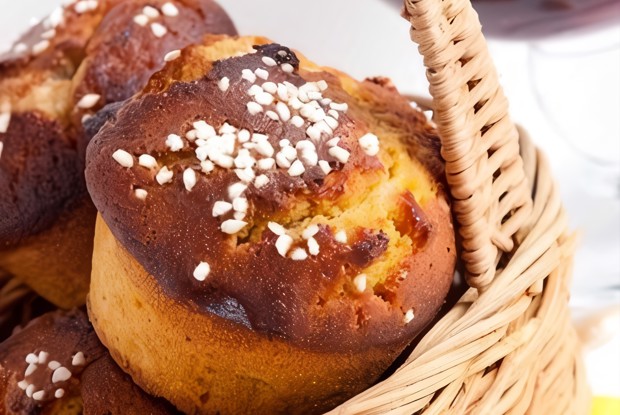 Постные вишневые маффины