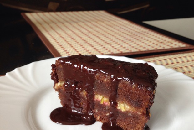 Постный торт с шоколадной помадкой