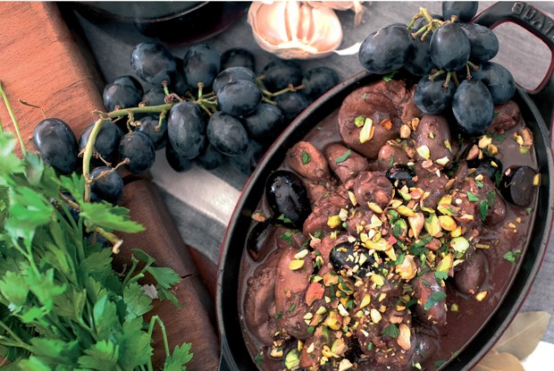 Потрошки с виноградом