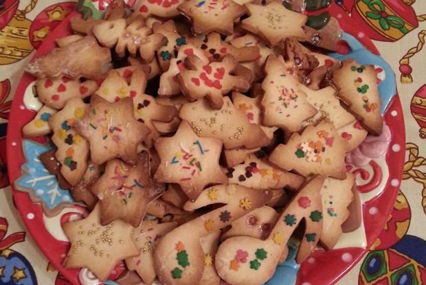 Праздничное песочное печенье