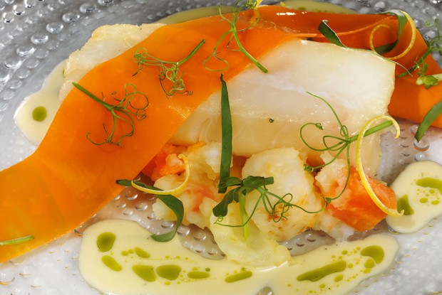 Припущенная треска с горчицей