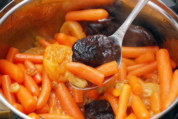 Пряная морковь с черносливом