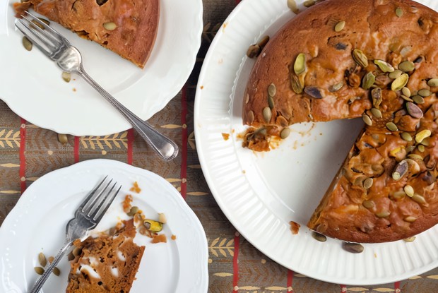 Пряный тыквенный пирог с маскарпоне