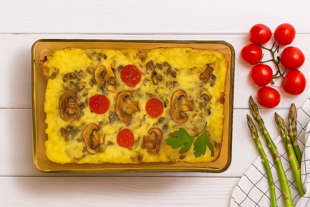 Запеканка картофельная в духовке с грибами