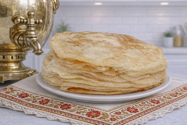 Простые блины на кефире