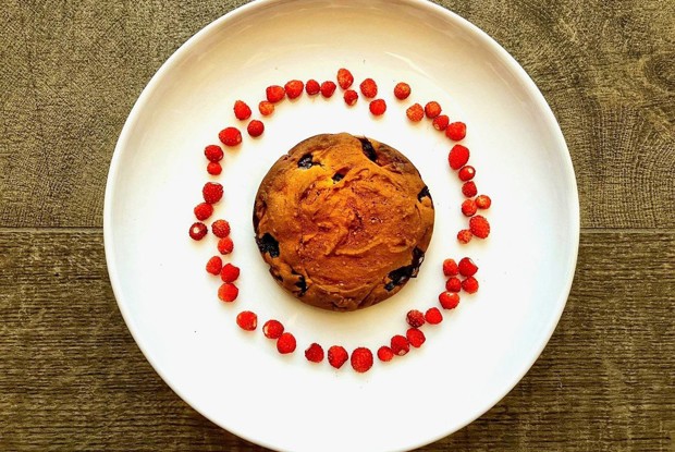 Протеиновые печенья с голубикой