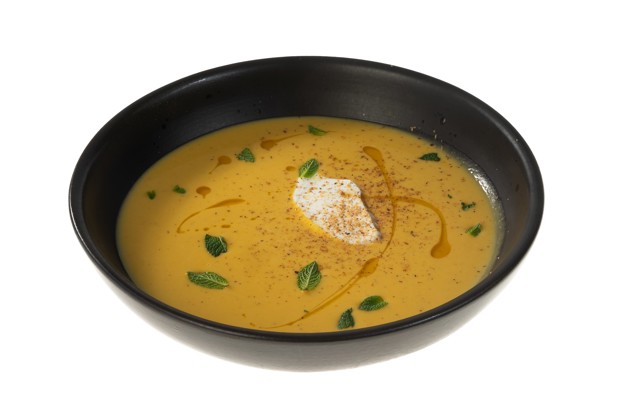 Пряный тыквенный суп с грушей