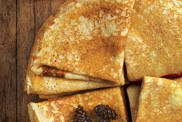 Пшеничные блины из кислого теста