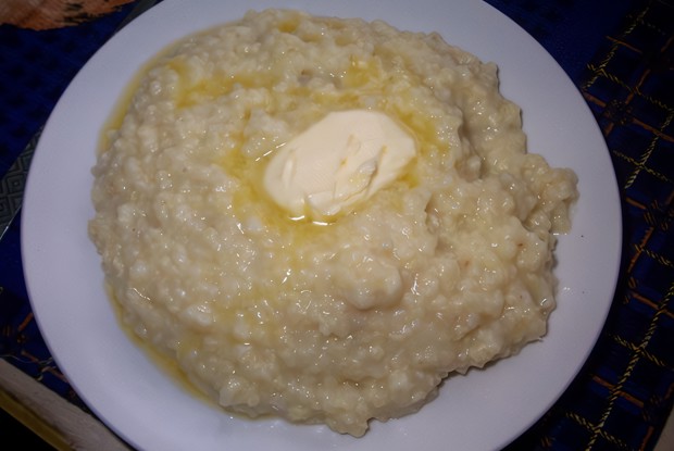Пшенная каша с козьим сыром