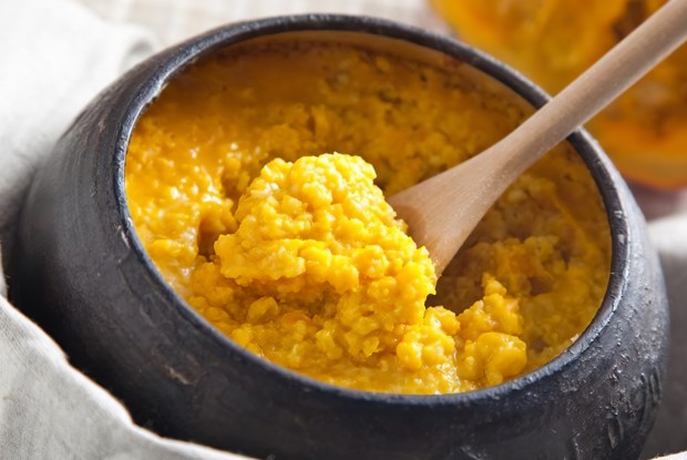 Пшенная каша с тыквой и сыром