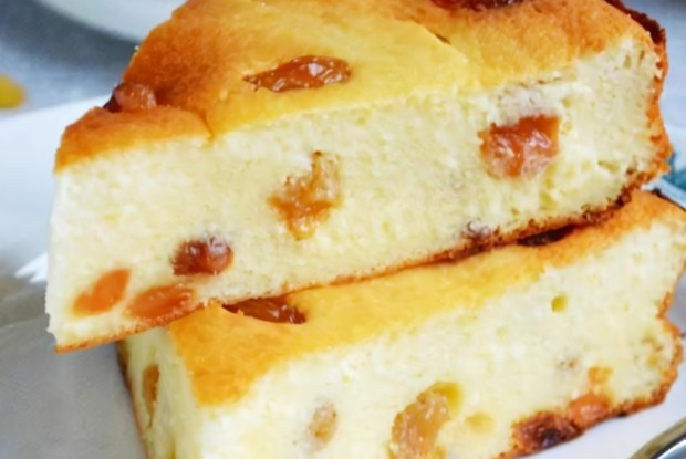 Пышная творожная запеканка