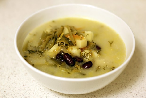 Рассольник с фасолью по-украински