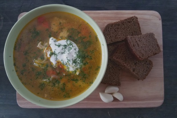 Рассольник с курицей