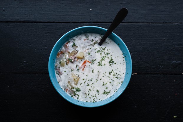 Рассольник со сметаной