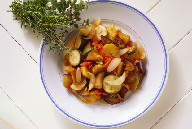 Рататуй с тыквой и орегано