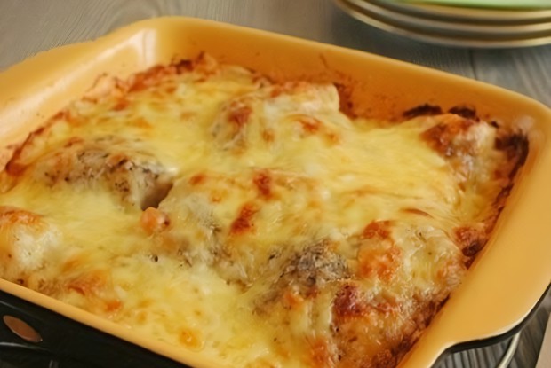 Рыба под соусом бешамель