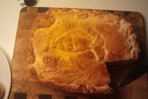 Рыбный пирог с лососем