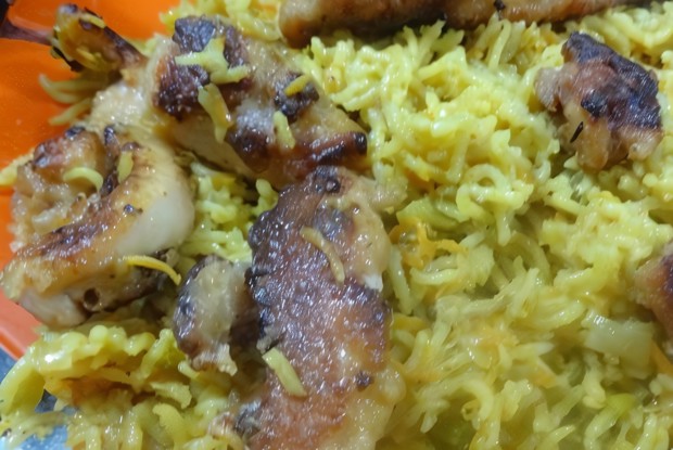 Рис карри в кокосовом молоке с курицей по-анирийски