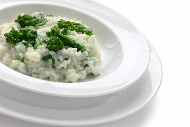 Рис с брокколи в сливочно-сырном соусе